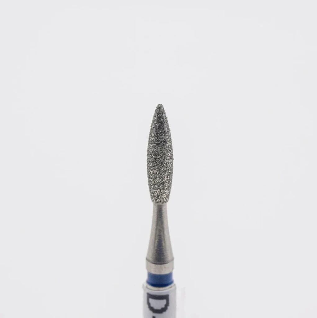Diamond nail bit, Rounded Flame 2.1 - Medium (D - 124/3) - Level Up Beauty Supply