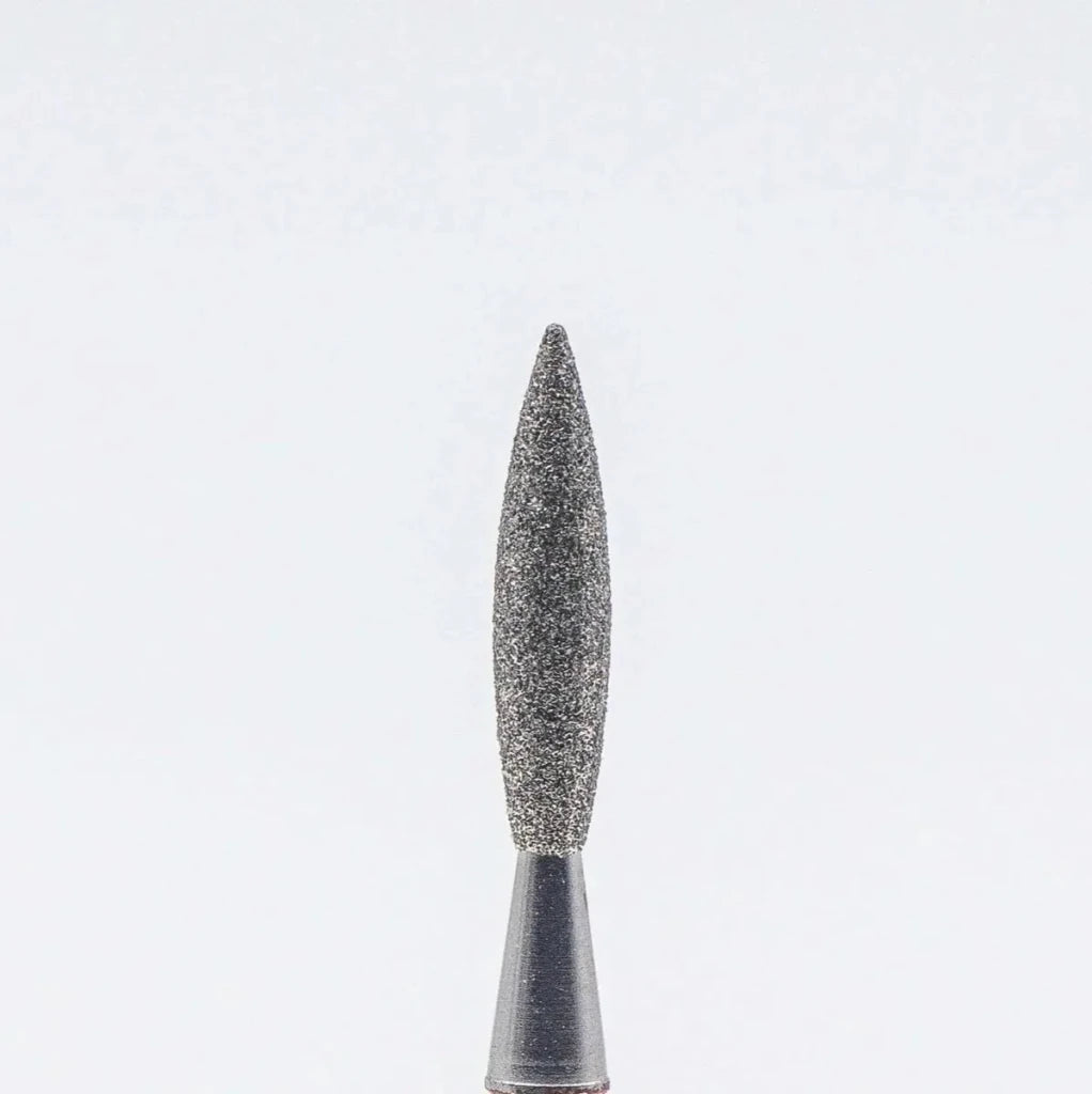 Diamond nail bit, Rounded Flame 2.3 - Fine (D - 125) - Level Up Beauty Supply