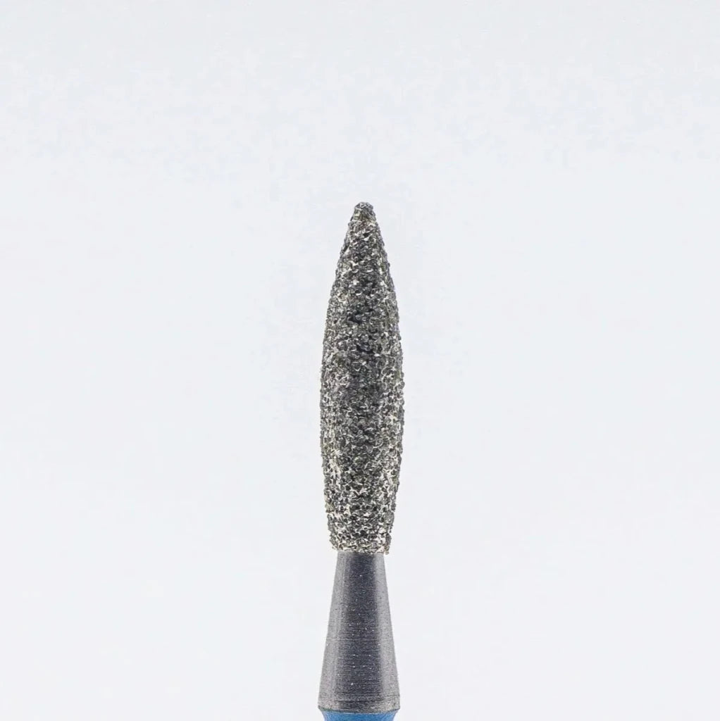 Diamond nail bit, Rounded Flame 2.3 - Medium (D - 125) - Level Up Beauty Supply