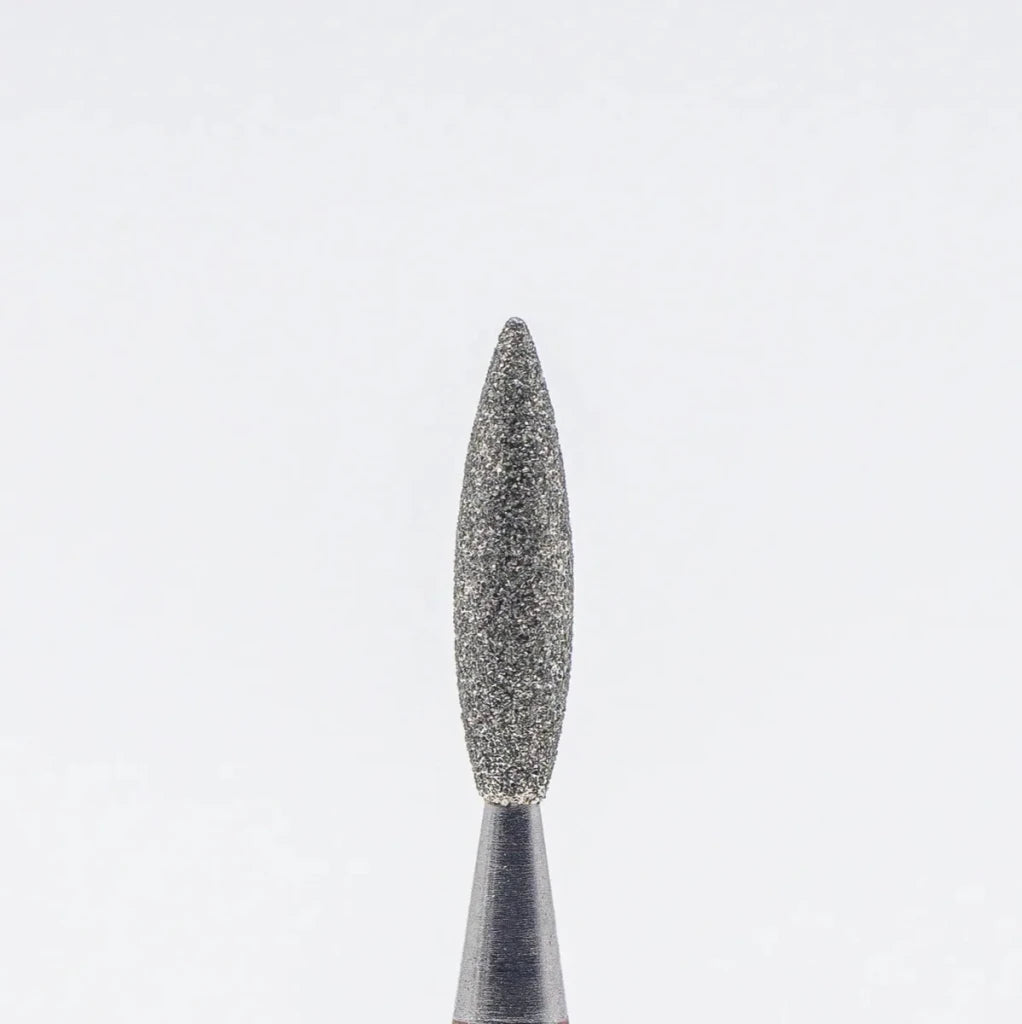Diamond nail bit, Rounded Flame 2.5 - Fine (D - 126) - Level Up Beauty Supply