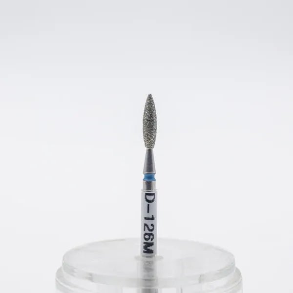 Diamond nail bit, Rounded Flame 2.5 - Medium (D - 126) - Level Up Beauty Supply