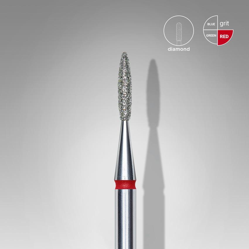 STALEKS Diamond nail bit, Rounded Tip Flame 1.6 Fine (FA10R016/8) - Level Up Beauty Supply
