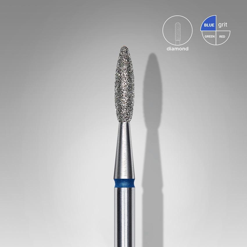 STALEKS Diamond nail bit, Rounded Tip Flame 2.1 Medium (FA10B021/8) - Level Up Beauty Supply