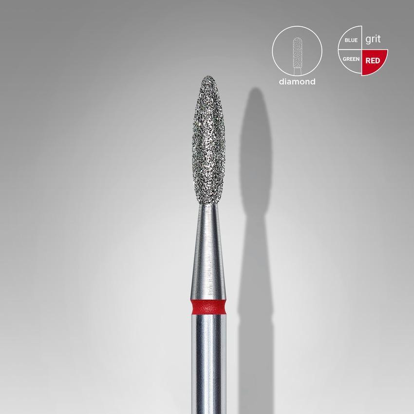 STALEKS Diamond nail bit, Rounded Tip Flame 2.1 Fine (FA10R021/8) - Level Up Beauty Supply