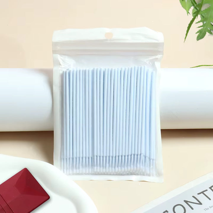 Disposable Micro Brush Applicators for Lashes & Brows - White, 100 pcs