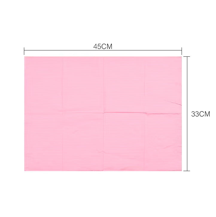 Disposable Waterproof Beauty Bibs - Pink, 20 pcs