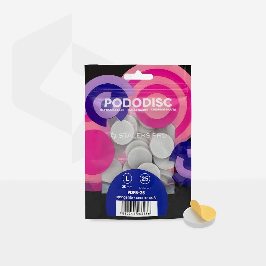 STALEKS Disposable replacement stickers buffer for PODO DISK 25 mm 320 grits, 25pcs - Level Up Beauty Supply