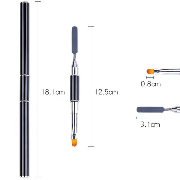 Double-sided Brush for Polygel with Spatula