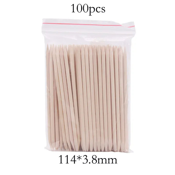 Double sided orange sticks 11cm, 100pcs