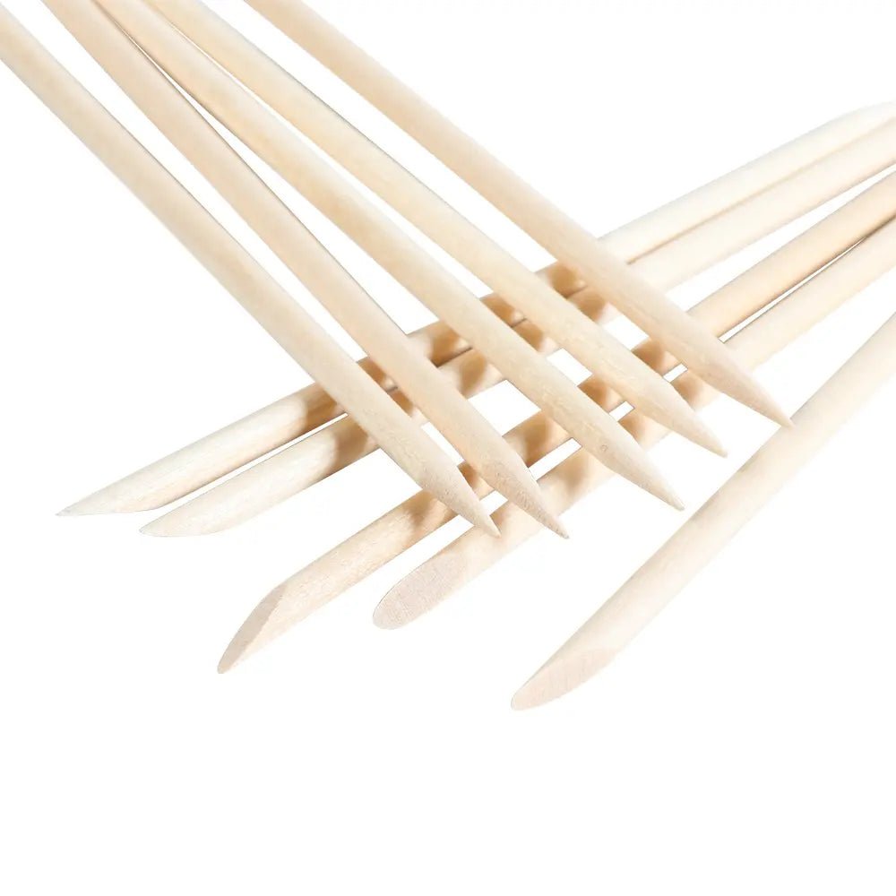 Double sided orange sticks 11cm, 100pcs - Level Up Beauty Supply