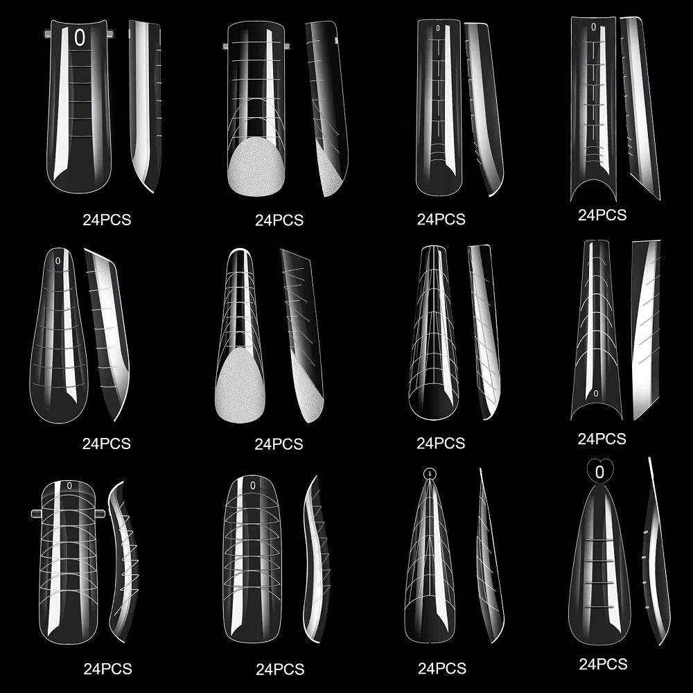 Dual Nail Forms, 12 types, 288pcs - Level Up Beauty Supply