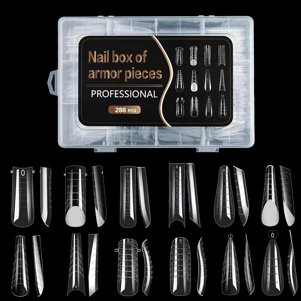 Dual Nail Forms, 12 types, 288pcs - Level Up Beauty Supply