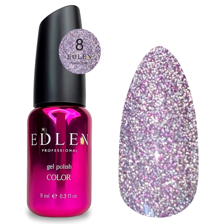 EDLEN Color Gel Polish Flash Fire #008, 9 ml