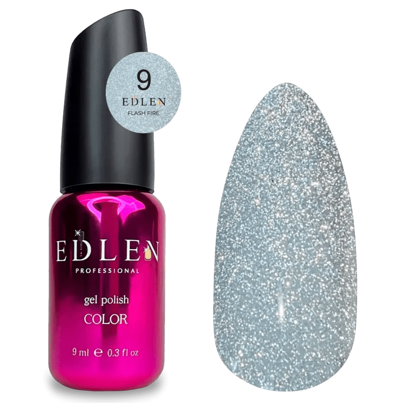 EDLEN Color Gel Polish Flash Fire 009, 9 ml - Level Up Beauty Supply