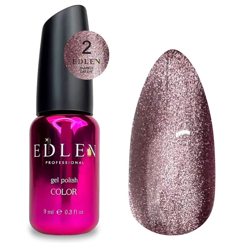 EDLEN Color Gel Polish Sparkle Cat #002, 9 ml