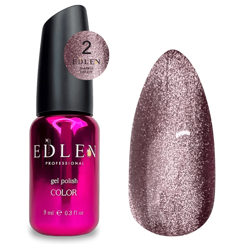 EDLEN Color Gel Polish Sparkle Cat 002, 9 ml - Level Up Beauty Supply