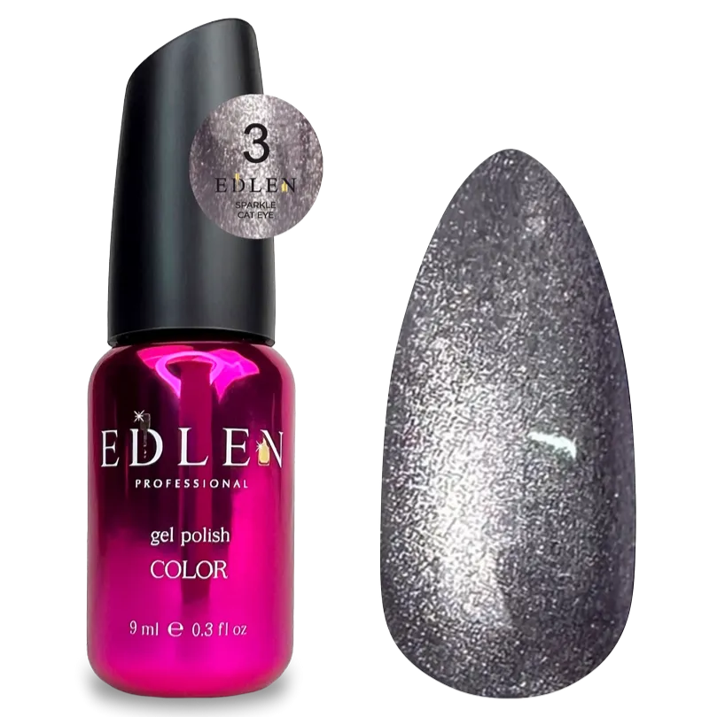 EDLEN Color Gel Polish Sparkle Cat #003, 9 ml