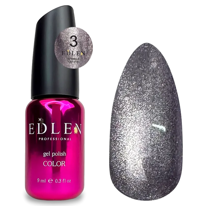 EDLEN Color Gel Polish Sparkle Cat #003, 9 ml