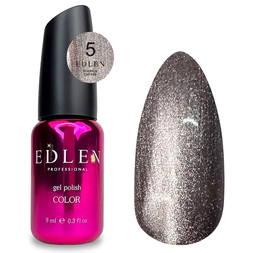 EDLEN Color Gel Polish Sparkle Cat #005, 9 ml