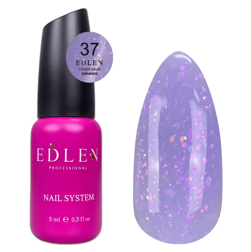 EDLEN Cover Base Shimmer 37, 9 ml - Level Up Beauty Supply