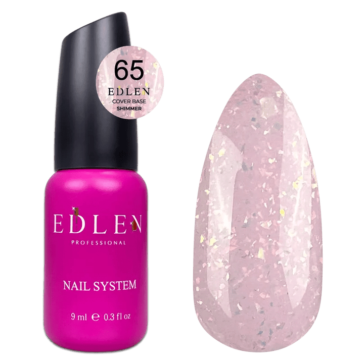 EDLEN Cover Base Shimmer 65, 9 ml - Level Up Beauty Supply