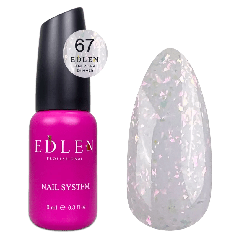 EDLEN Cover Base Shimmer 67, 9 ml - Level Up Beauty Supply