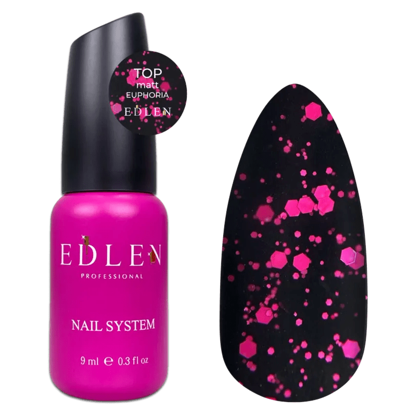 EDLEN Matt Top Coat Euphoria, 9 ml - Level Up Beauty Supply