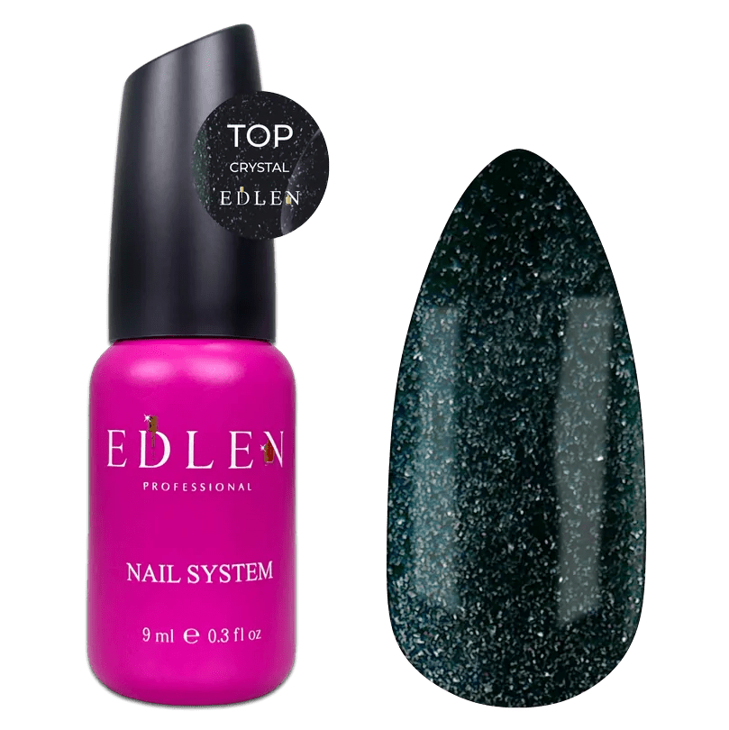EDLEN Top Coat Crystal, 9 ml - Level Up Beauty Supply