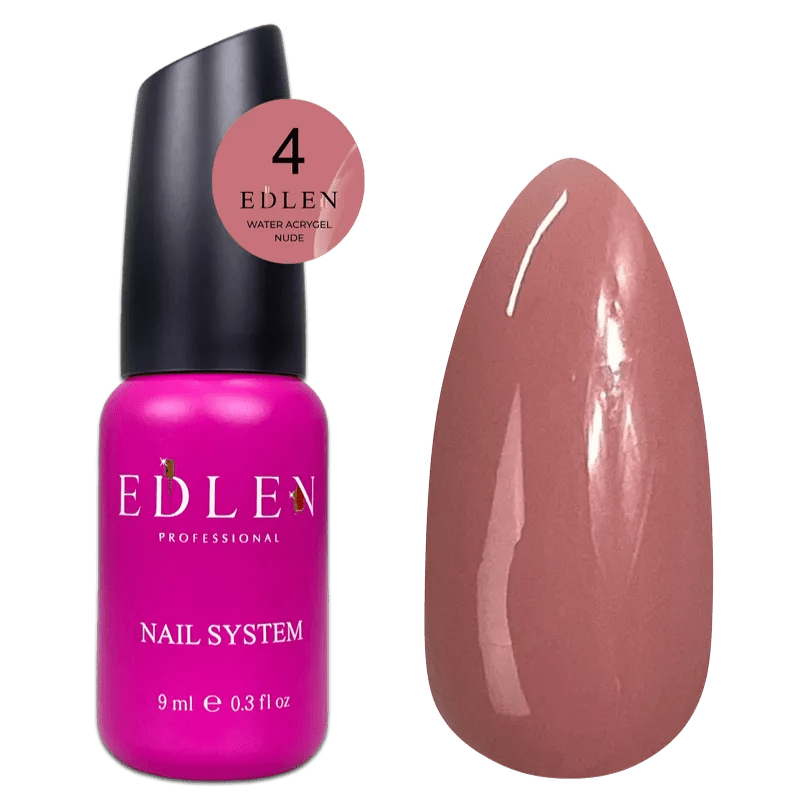 EDLEN Water Acrygel Nude 04, 9 ml - Level Up Beauty Supply