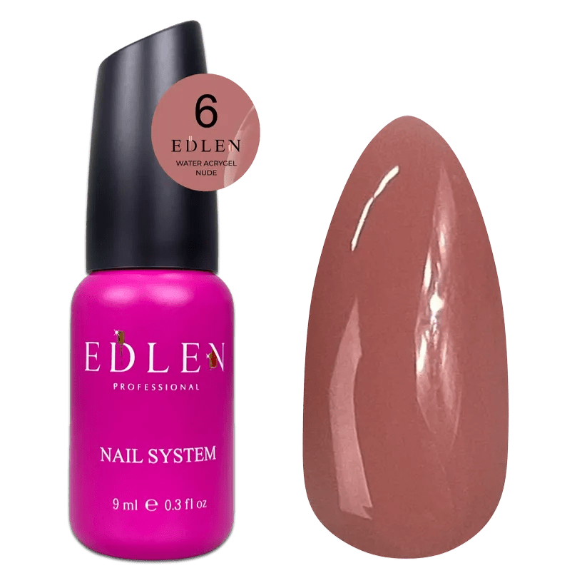 EDLEN Water Acrygel Nude 06, 9 ml - Level Up Beauty Supply