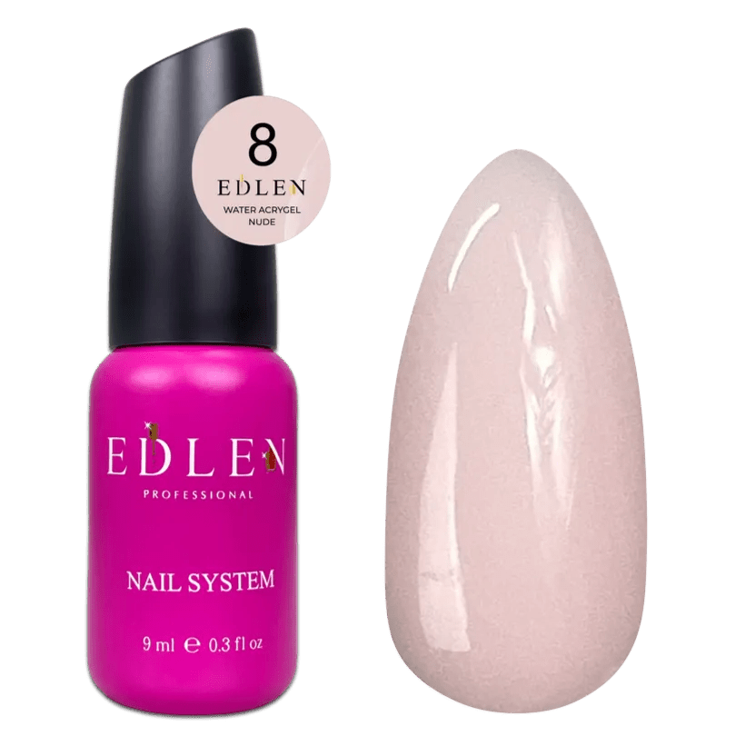 EDLEN Water Acrygel Nude 08, 9 ml - Level Up Beauty Supply