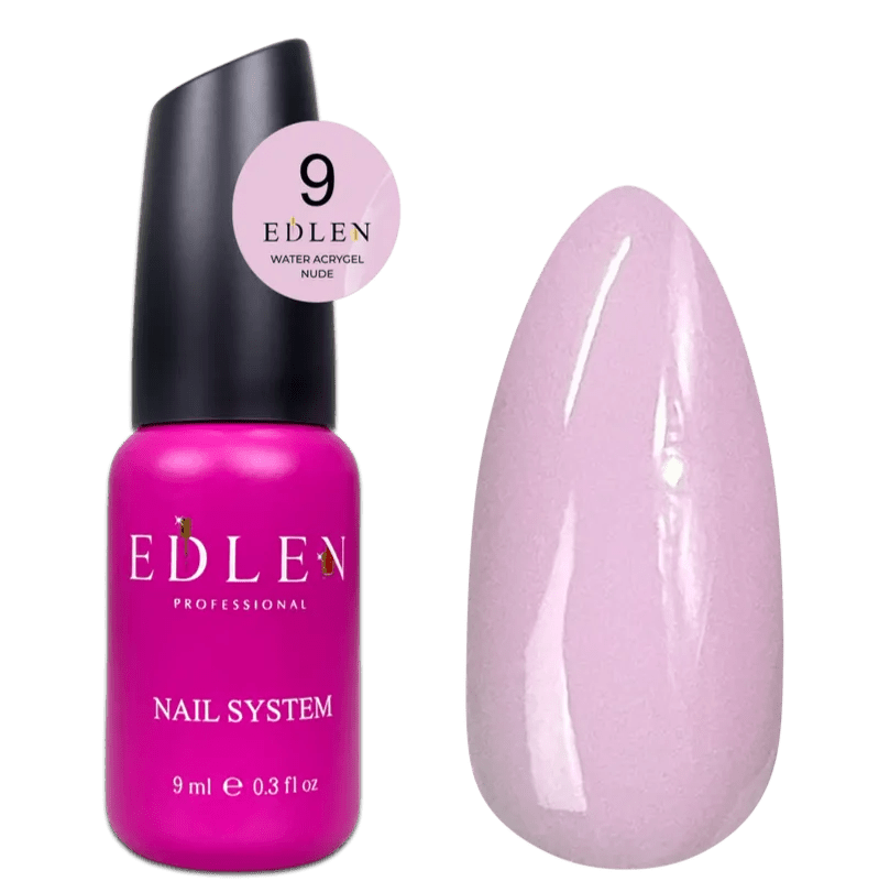 EDLEN Water Acrygel Nude 09, 9 ml - Level Up Beauty Supply
