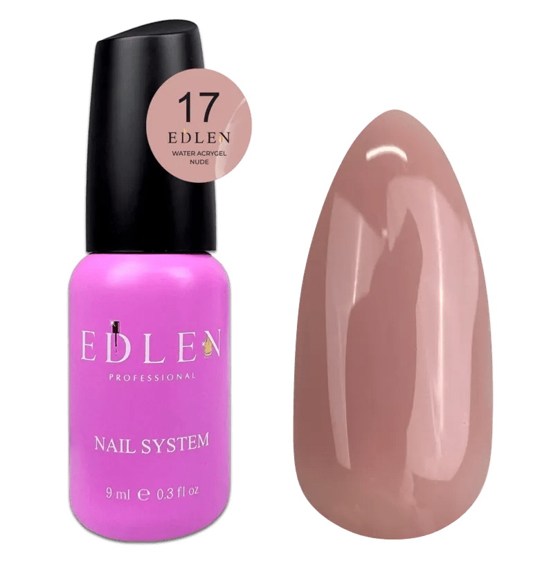EDLEN Water Acrygel Nude 17, 9 ml - Level Up Beauty Supply