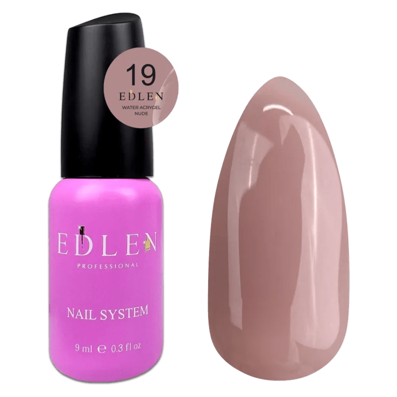 EDLEN Water Acrygel Nude 19 9ml - Level Up Beauty Supply