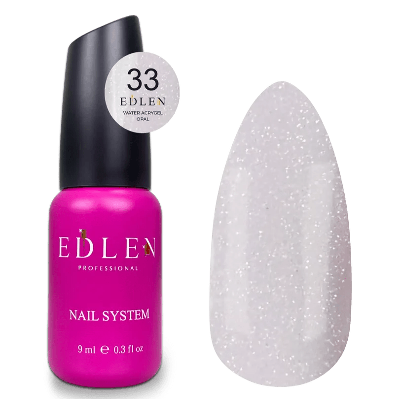 EDLEN Water Acrygel Opal 33, 9 ml - Level Up Beauty Supply