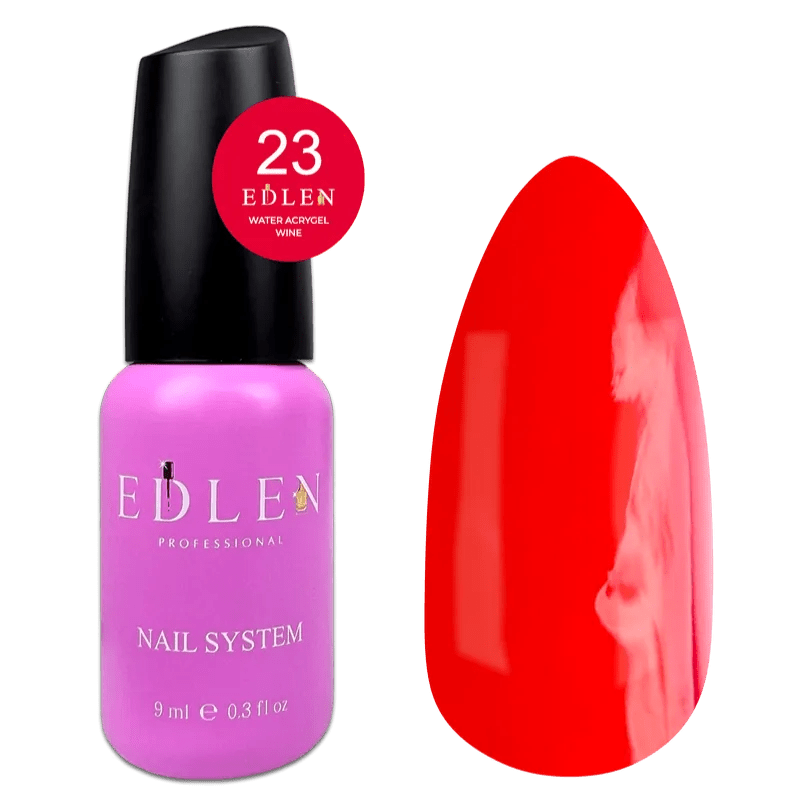 EDLEN Water Acrygel Wine 23, 9 ml - Level Up Beauty Supply