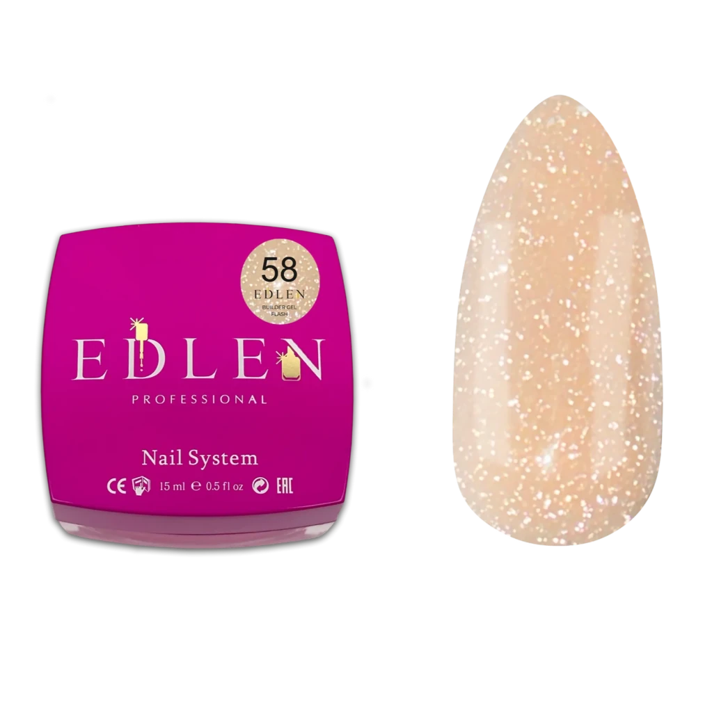 EDLEN Builder Gel Flash 58, 15 ml - Level Up Beauty Supply