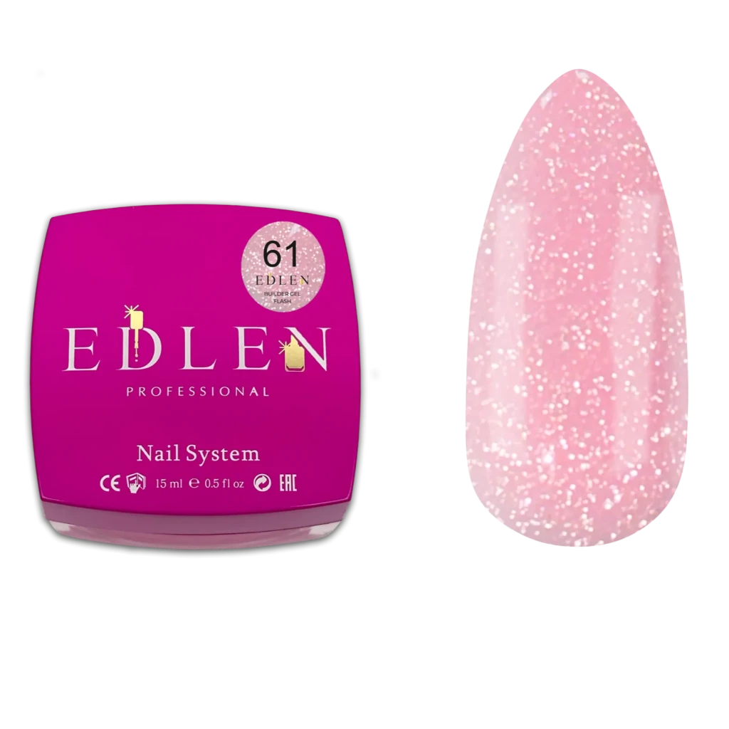 EDLEN Builder Gel Flash 61, 15 ml - Level Up Beauty Supply