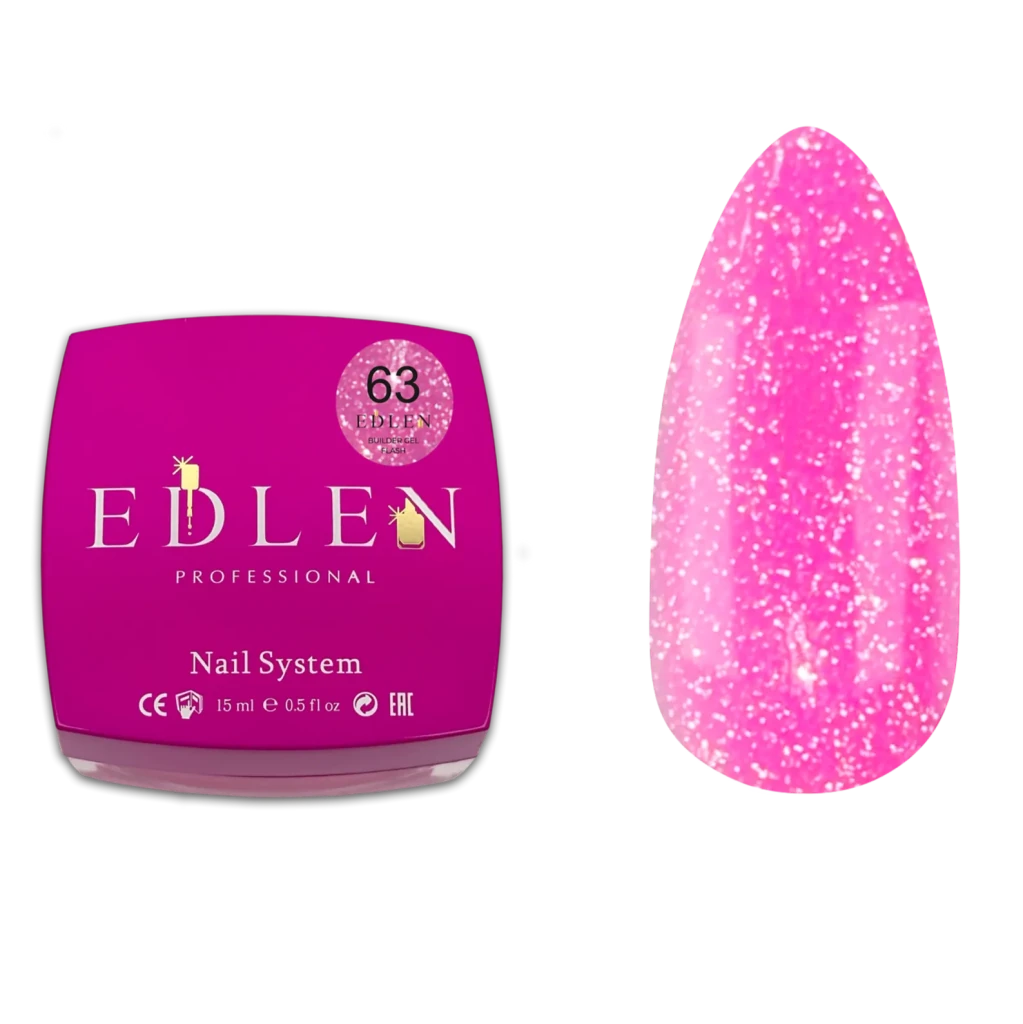 EDLEN Builder Gel Flash 63, 15 ml - Level Up Beauty Supply