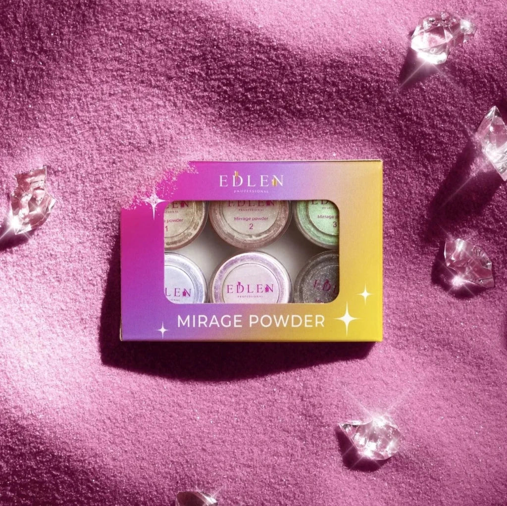 EDLEN Chrome Powder Set "Mirage", 6 pcs - Level Up Beauty Supply