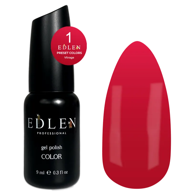 EDLEN Vitrage Color Gel Polish Preset #001, 9 ml