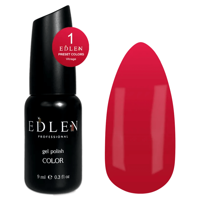EDLEN Vitrage Color Gel Polish Preset 001, 9 ml - Level Up Beauty Supply