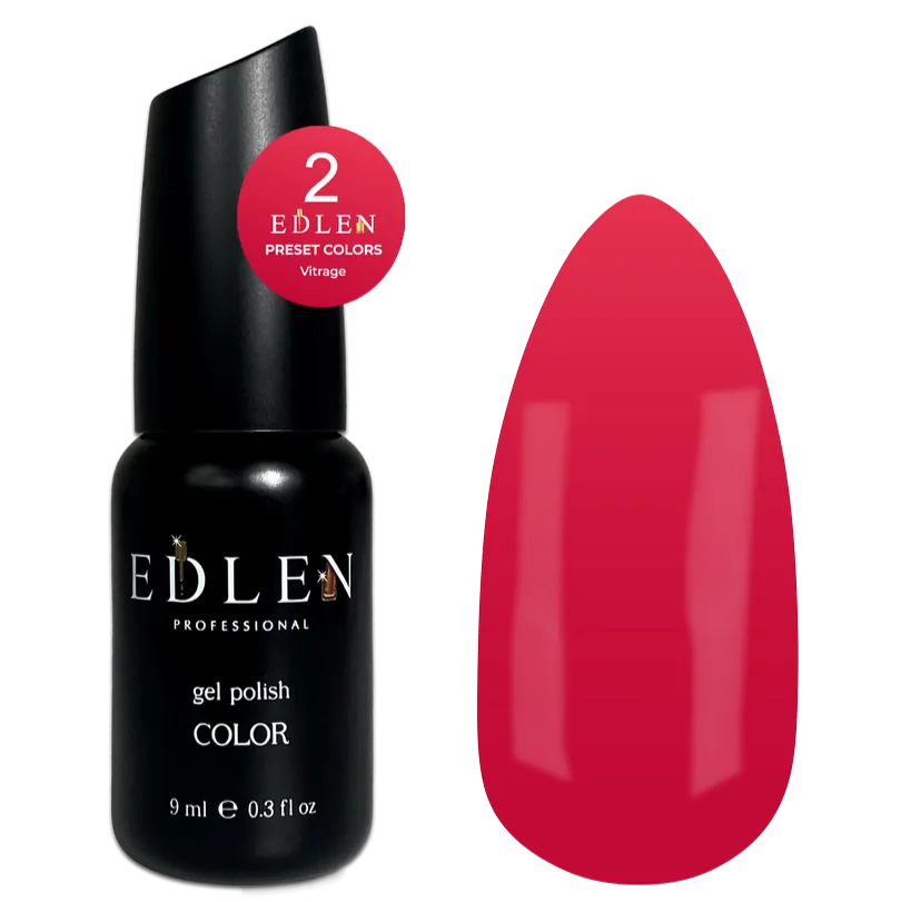 EDLEN Vitrage Color Gel Polish Preset #002, 9 ml
