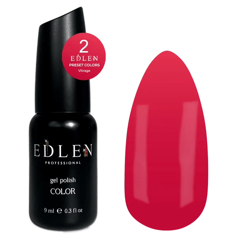 EDLEN Vitrage Color Gel Polish Preset 002, 9 ml - Level Up Beauty Supply