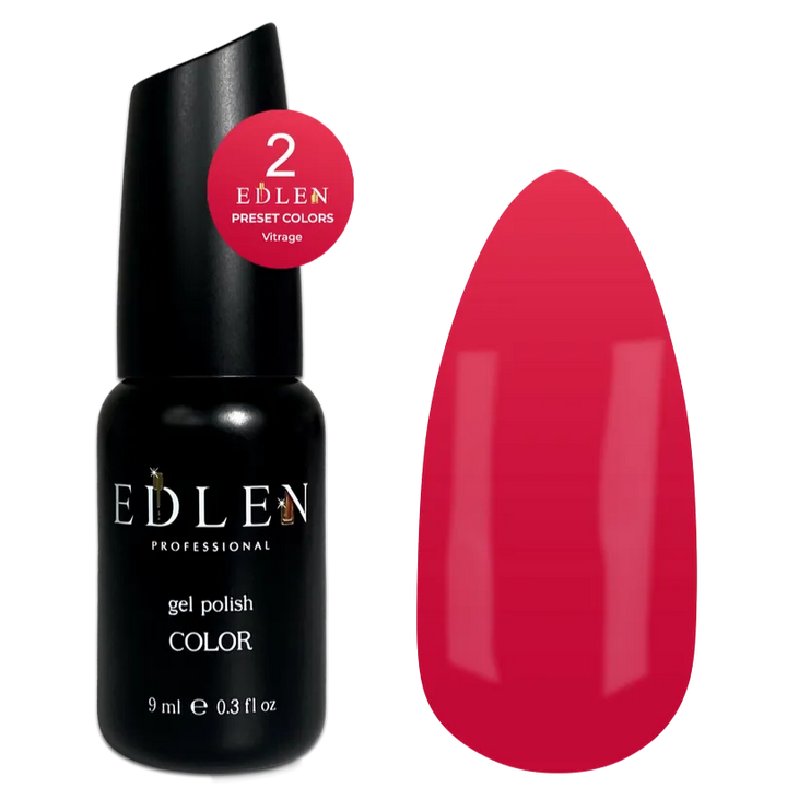 EDLEN Vitrage Color Gel Polish Preset #002, 9 ml