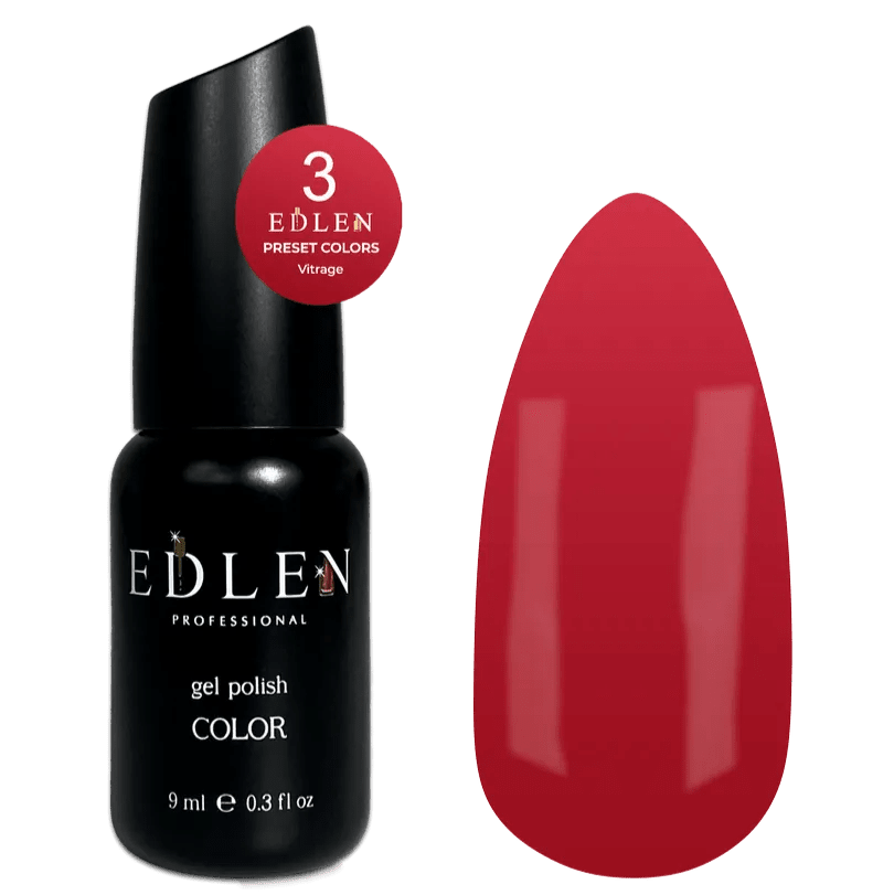 EDLEN Vitrage Color Gel Polish Preset 003, 9 ml - Level Up Beauty Supply