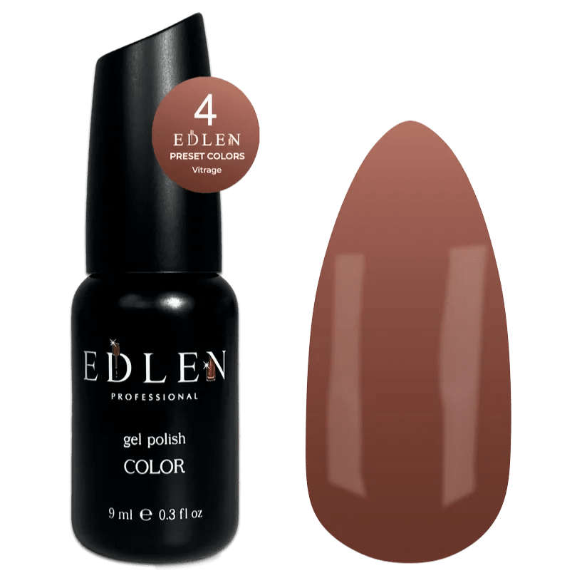 EDLEN Vitrage Color Gel Polish Preset 004, 9 ml - Level Up Beauty Supply