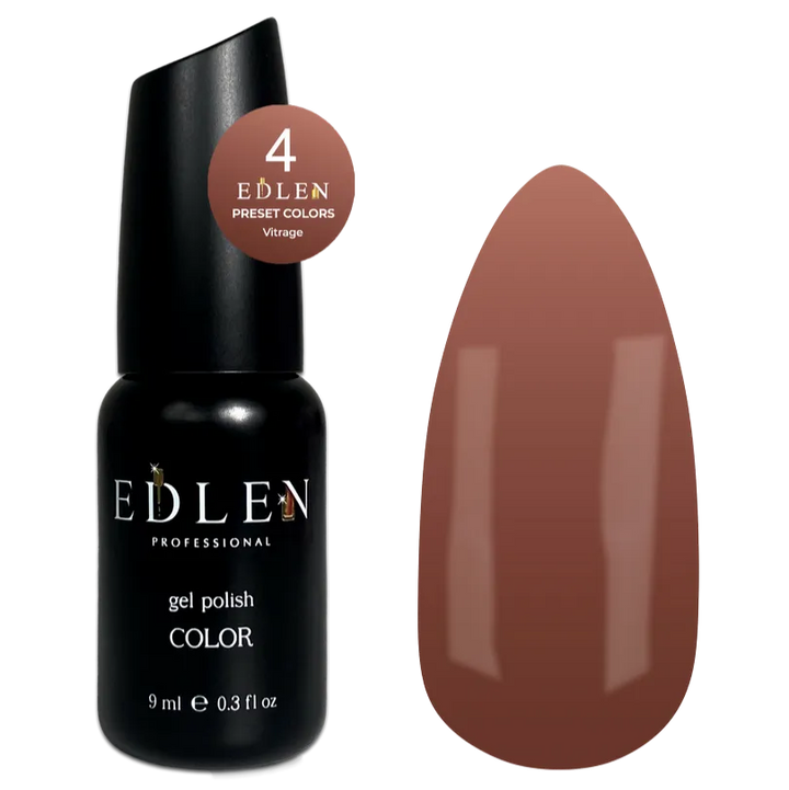 EDLEN Vitrage Color Gel Polish Preset #004, 9 ml