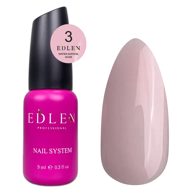 EDLEN Water Acrygel Nude 03, 9 ml - Level Up Beauty Supply