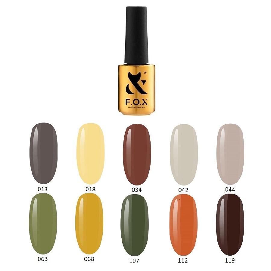 F.O.X Colour Gel Polish Set "Autumn Aurora Palette", 10pcs